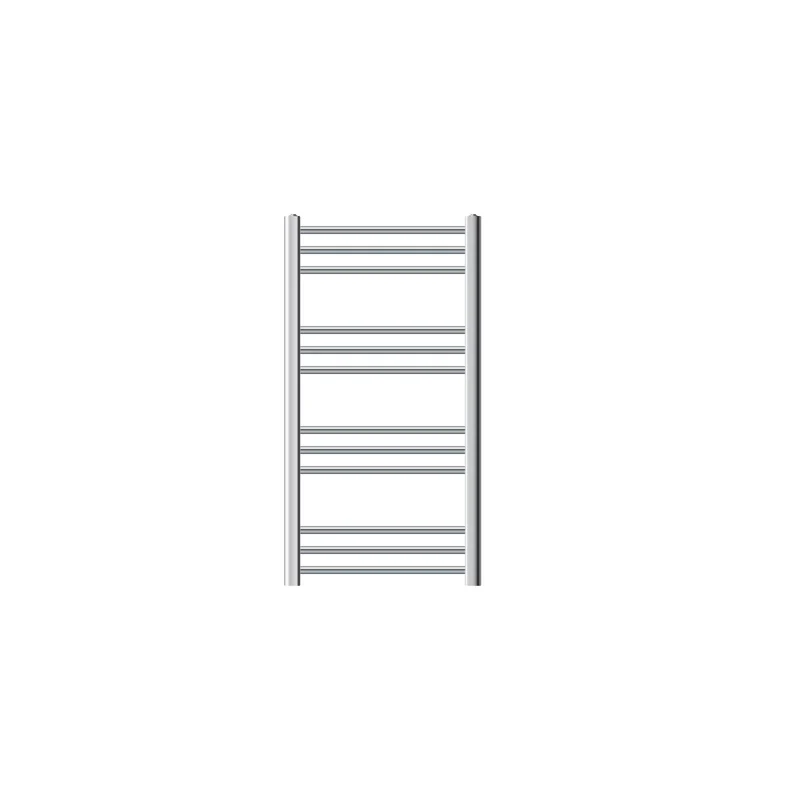 Elektrischer Badheizkörper mit Heizstab 600W 500x800 mm Chrom gebogen Seitenanschluss & Thermostat LuxeBath
