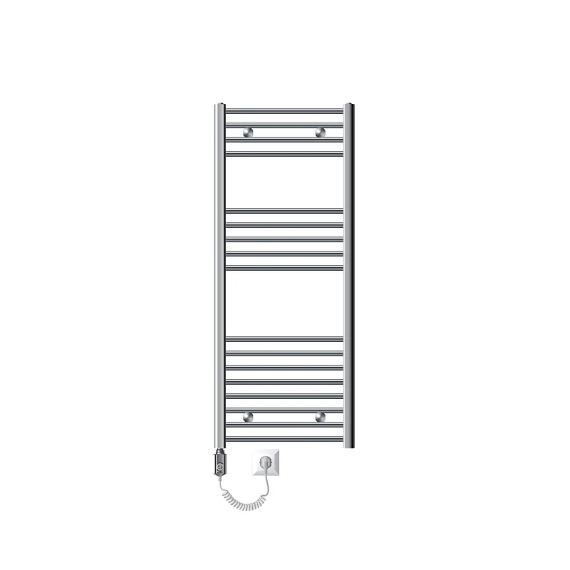 Badheizkörper Sahara mit Heizstab 900W 500x1200 mm Chrome gebogen mit Seitenanschluss