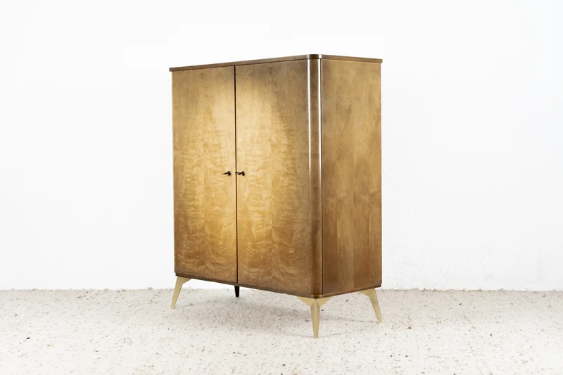 Vintage Kommode Schrank Holz 60s Kleiderschrank Schlafzimmer Mid Century