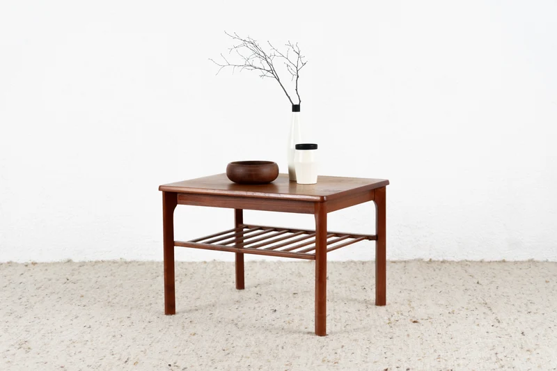 Vintage Couchtisch Beistelltisch Wohnzimmertisch Made in Denmark Holz Teak Mid Century