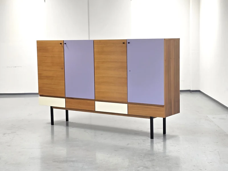 MID CENTURY HIGHBOARD sideboard schrank vintage kommode 60s wohnzimmer retro