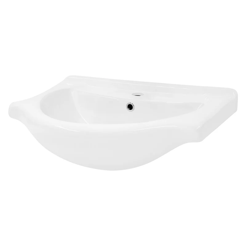 LuxeBath | Waschbecken Oval mit Überlauf aus Keramik Waschplatz Handwaschbecken für das Badezimmer