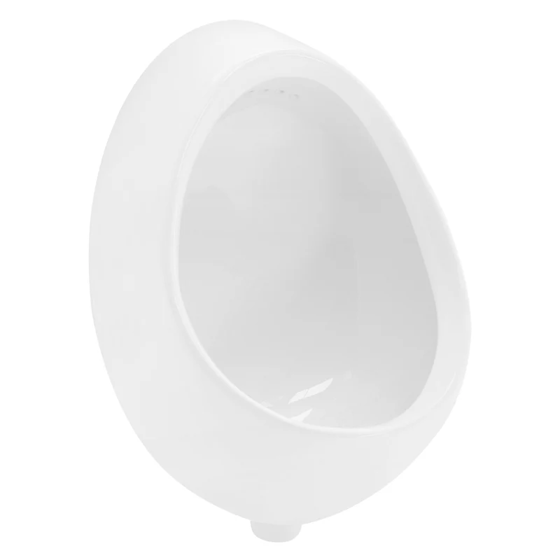 LuxeBath | Urinal Pissoir oval aus Keramik mit Zulauf von Oben/Hinten Spülrand geschlossen