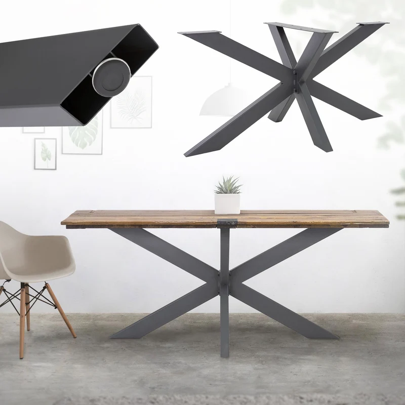 B-Ware Tischbeine X-Design 78x71x150 cm anthrazit aus Metall ML-Design