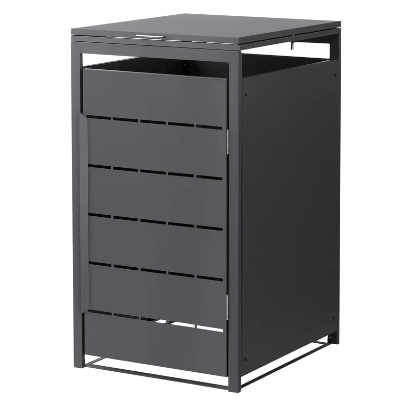 Mülltonnenbox Mülltonnenverkleidung Streben Design für bis zu 4 Tonnen je 240L aus Stahl