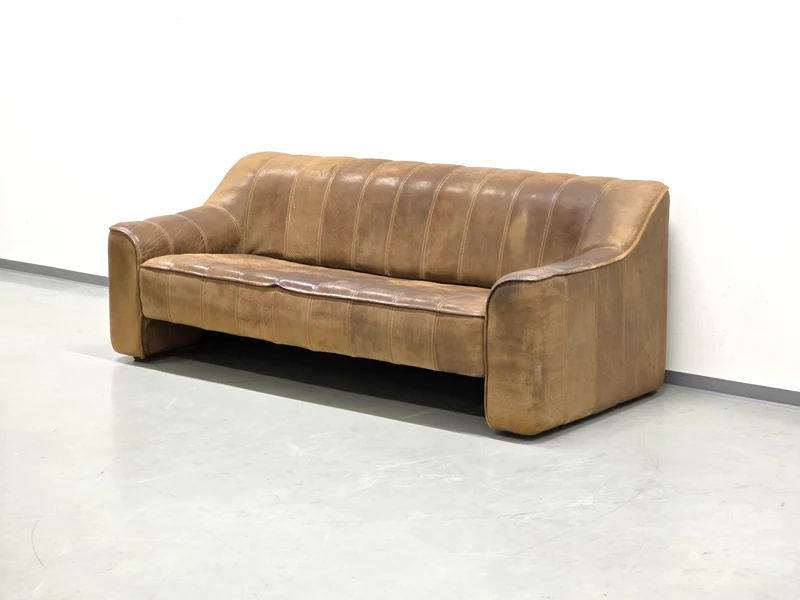 DE SEDE DS44 SOFA couch sessel leder patina vintage braun Schlafsofa