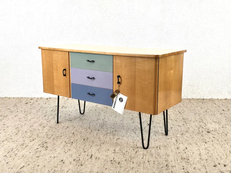 60S SIDEBOARD mid century kommode vintage 1960er Tv Board Low ddr