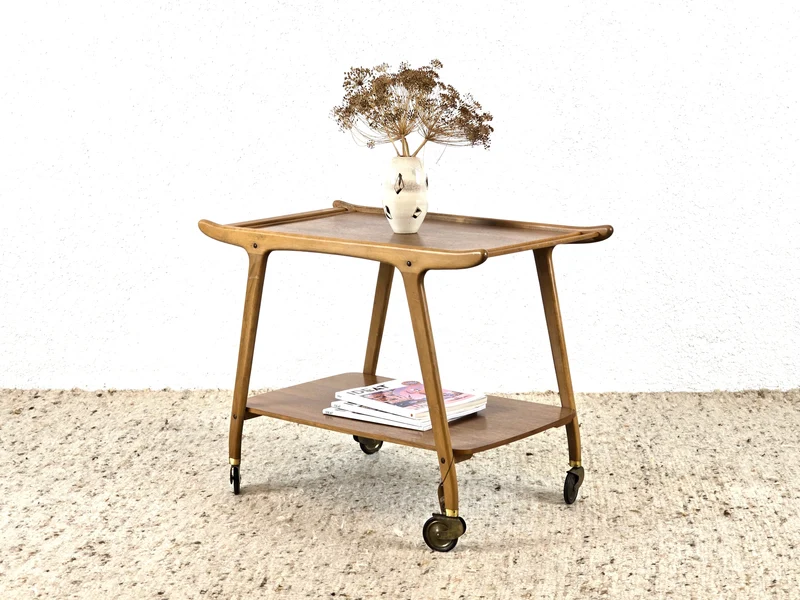MID CENTURY SERVIERWAGEN tee BAR Beistelltisch couchtisch vintage