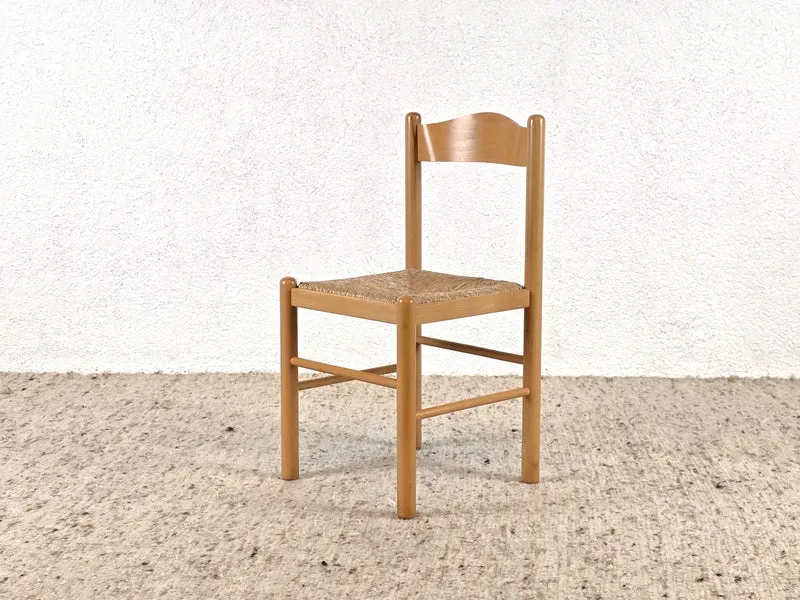 VINTAGE STUHL esszimmer küche esstisch büro holz buche binse mid century