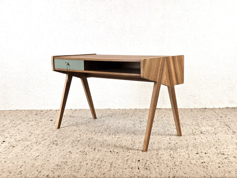 HELMUT MAGG SCHREIBTISCH tisch wk möbel nuss holz vintage kommode mid century büro