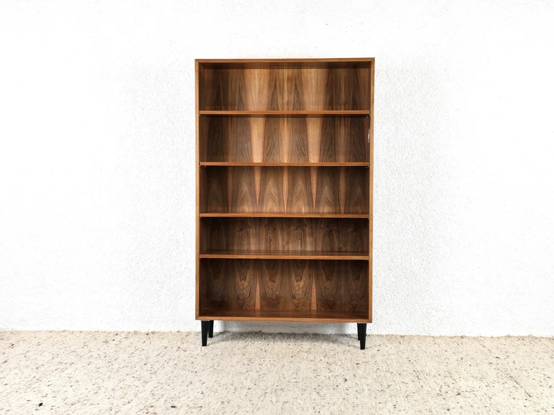 VINTAGE HOLZ REGAL nuss mid century bücher schrank kommode schwarze beine