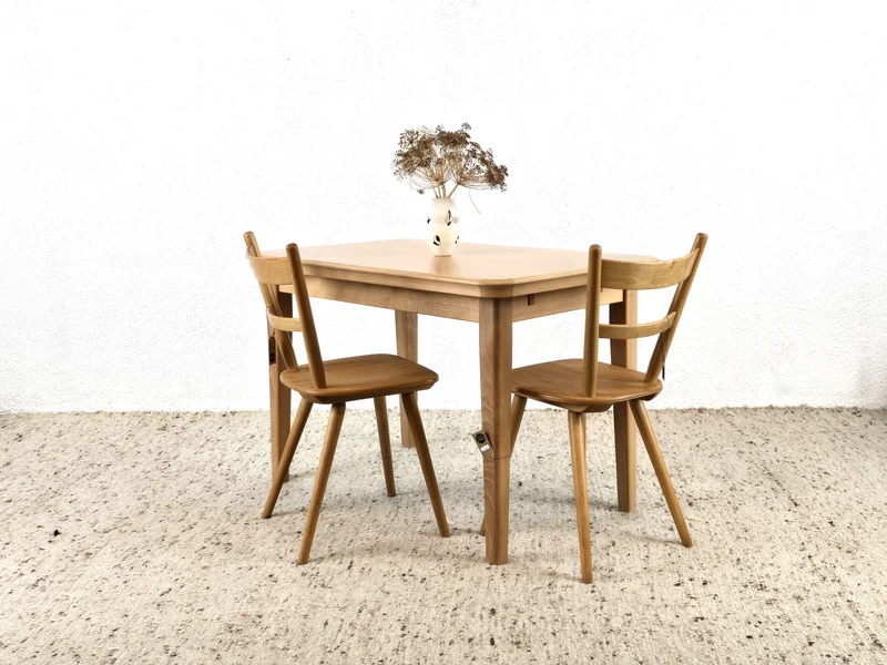 VINTAGE ESSTISCH holz schreibtisch buche küche tisch ausziehbar esszimmer