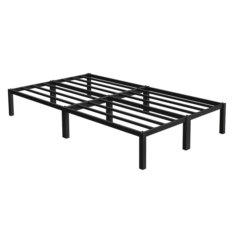 B-Ware Bettgestell Doppelbett 120x200 cm aus Metall Schwarz mit Lattenrost ML-Design