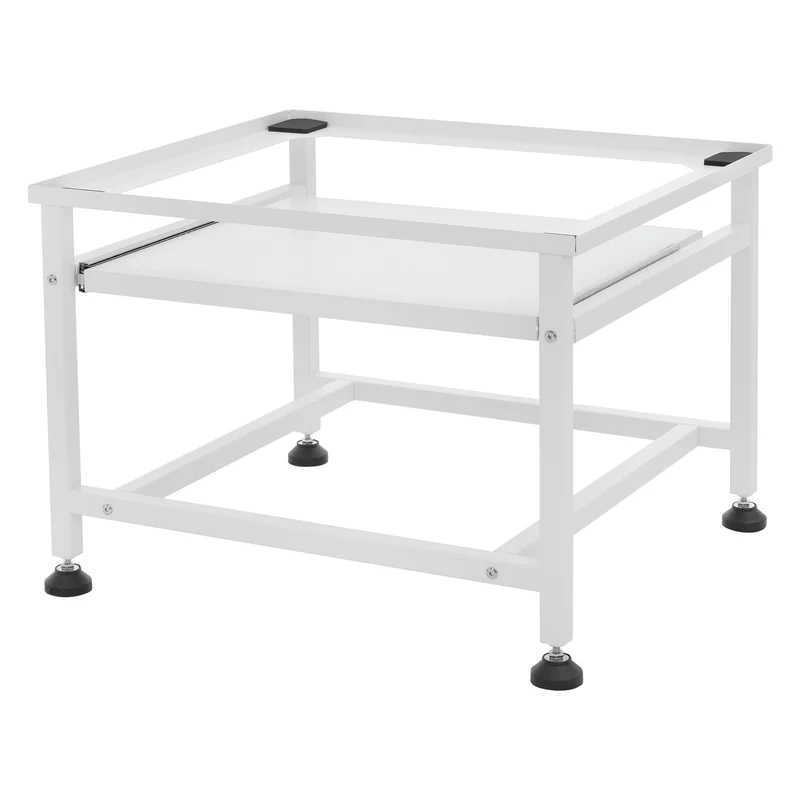 Waschmaschinen Untergestell Unterschrank 62,5x50,1x40,5 cm mit ausziehbarer Ablage in Weiß ML-Design