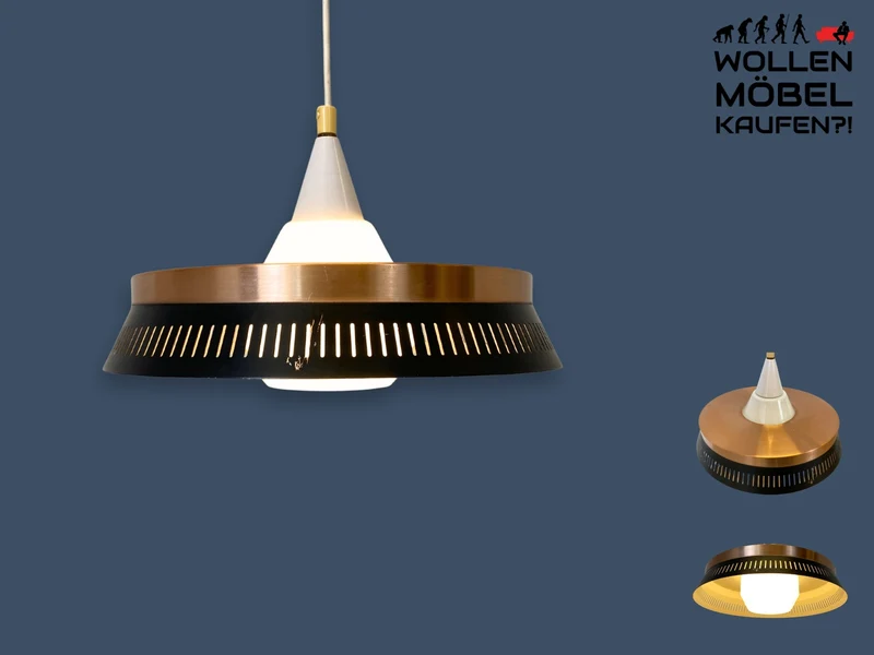WMK I Elegante skandinavische Space Age Designer Hängelampe I Bent Karlby für Lyfa