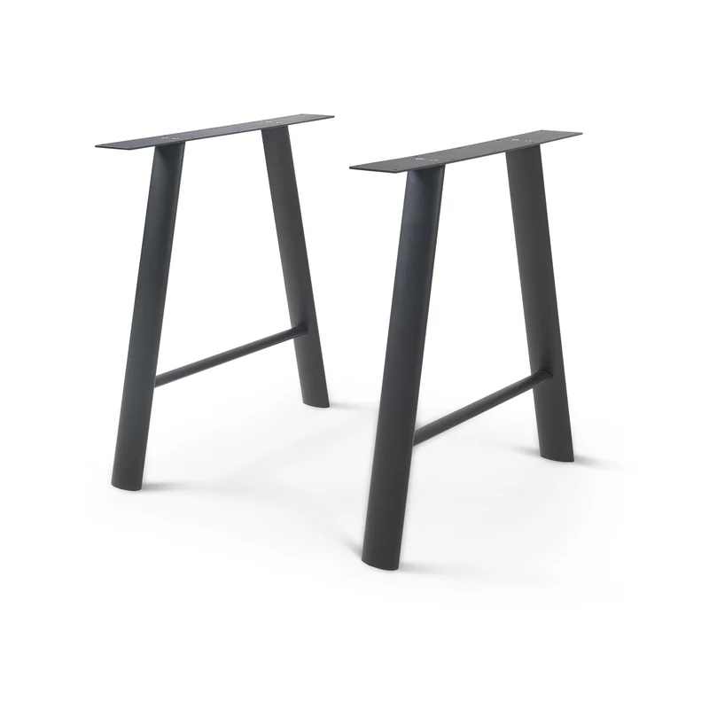 Tischgestell 2er Set Hullem Stahl 72x70x10 cm Schwarz [en.casa]