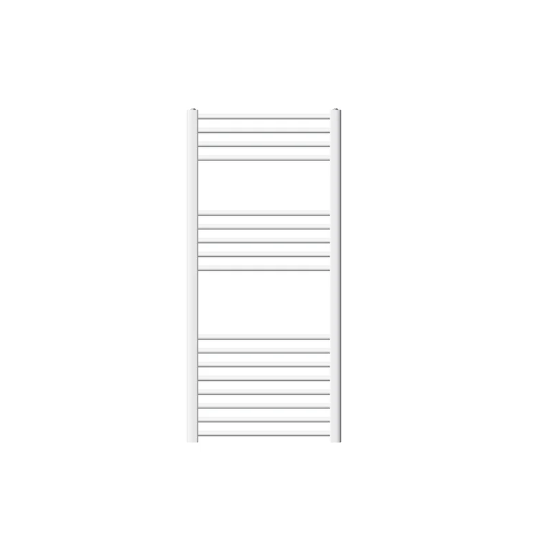 Badheizkörper 600x1200 mm Weiß gerade, Seitenanschluss, mit integriertem Thermostatventil LuxeBath