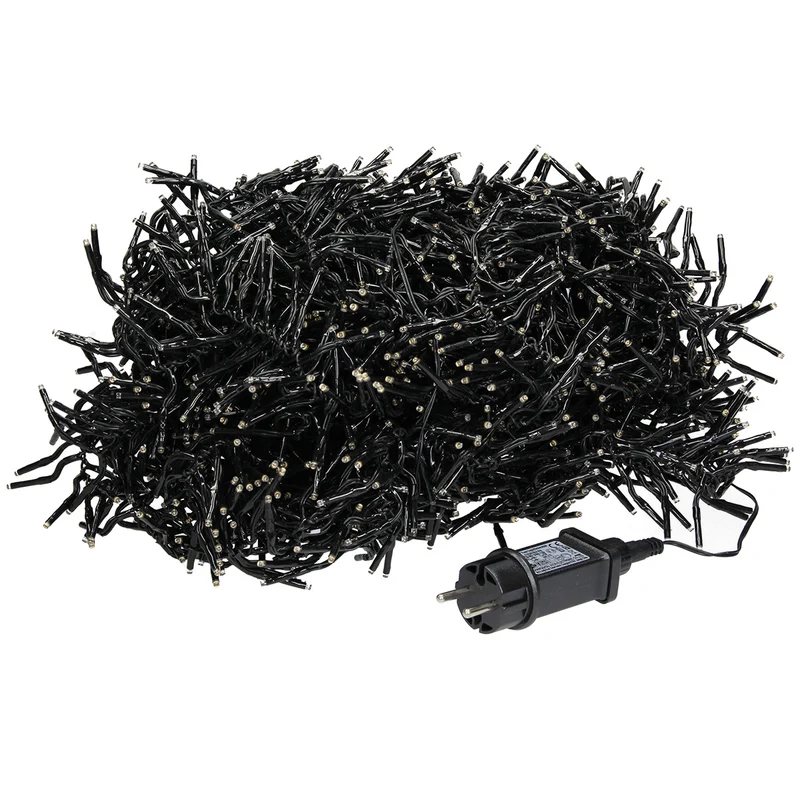 LED Cluster Lichterkette 22 m mit 3000 LEDs Warmweiß IP44