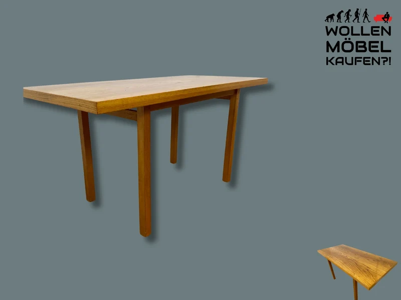 WMK I Versand möglich I Minimalistischer und gut erhaltener heller 60er Jahre Couchtisch in Eichenholz