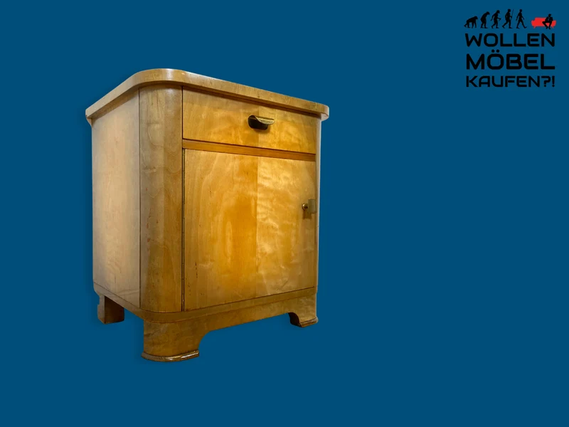 WMK I Formschöner und sehr gut erhaltener Mid-Century Nachttisch mit Schublade