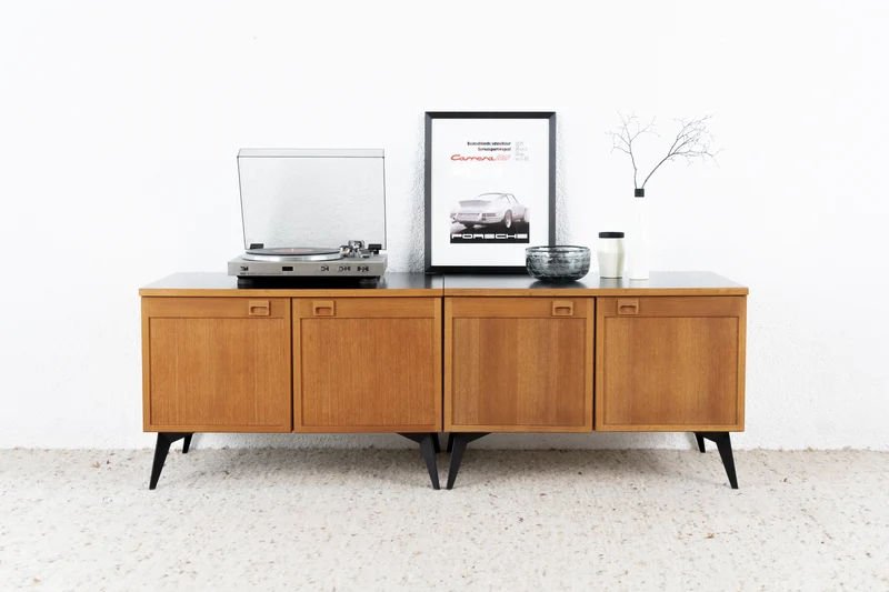 Vintage Sen Sideboard Lowboard Tv Kommode Mid Century Holz Zweiteilig