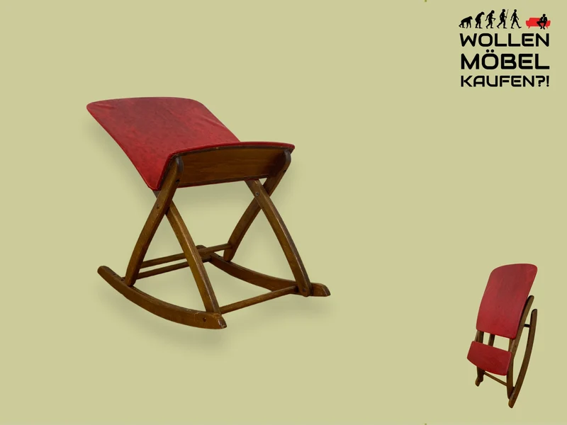 WMK I Äußerst gemütlicher und sehr gut erhaltener Vintage Sessel mit samtartigen beigen Originalbezug und Fransen