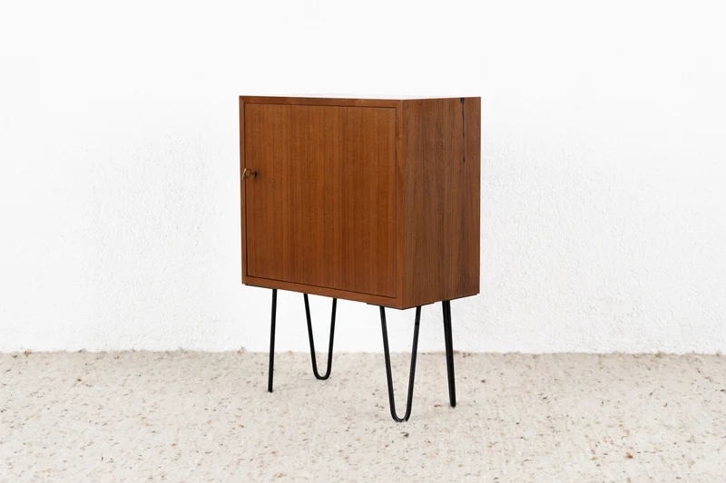 Vintage Kommode Schränkchen Holz Mid Century Ablage Flur 60s 1960er