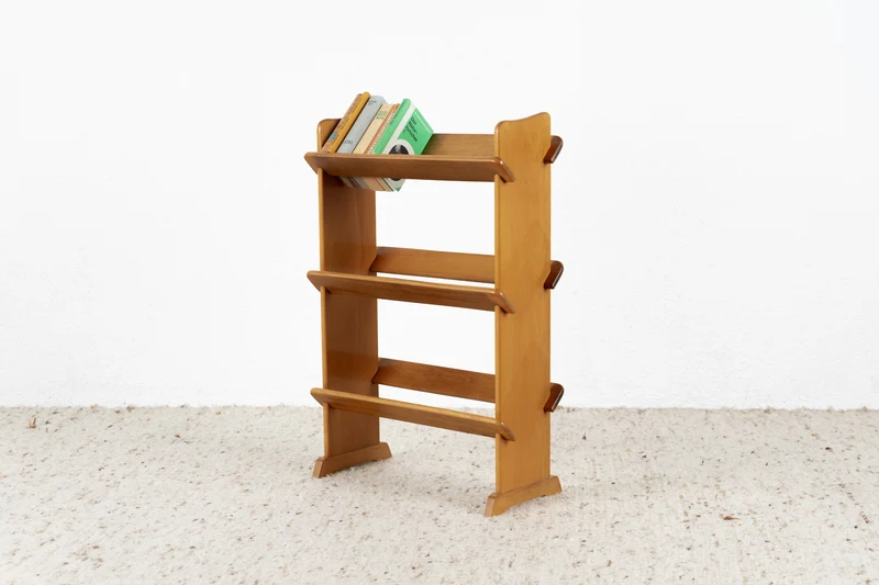 Vintage Bücherregal Schuhregal Massivholz Steckregal Holz Regal Mid Century