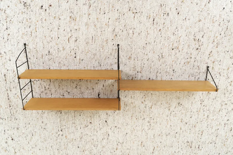Stringregal Vintage Holz Metall Schrank Bücher Wand Leiter Regal String 60s Mid Century