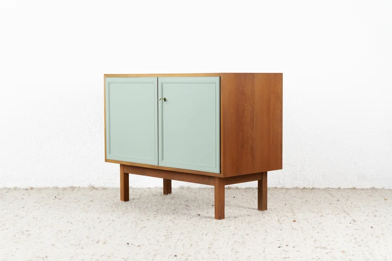 Vintage Kommode Sideboard Mid Century Holz Salbei Pastell Tv Board