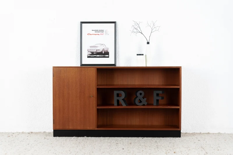 Vintage Sideboard Kommode Regal Holz Teak Mid Century 60s Wohnzimmer