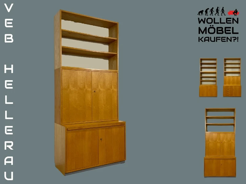 WMK I DDR Designer Highboard 605 von Bruno Knoblauch für VEB Hellerau aus 1968 in Esche