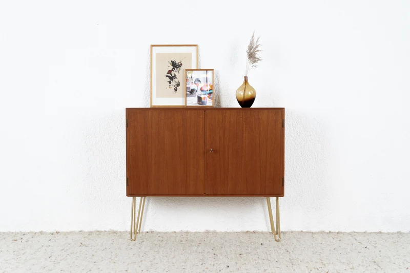 Vintage Kommode Tv Sideboard Mid Century Holz Teak 60s Danish