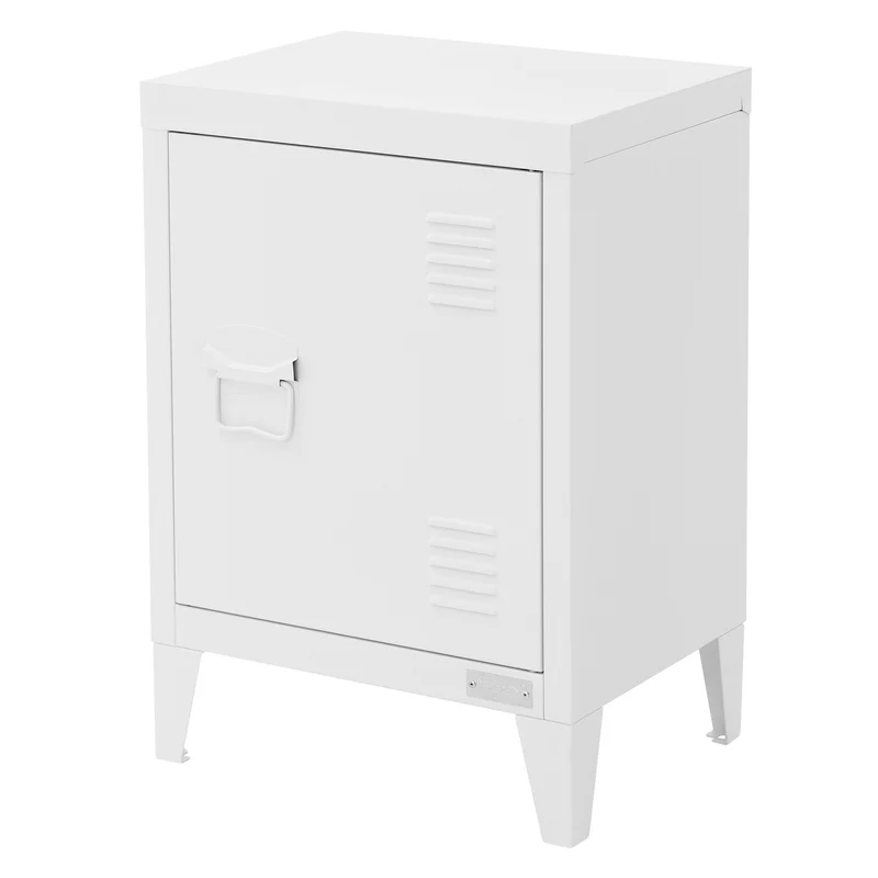 Aktenschrank Büroschrank Industrial 40x30x57,5 cm Weiß aus Stahl ML-Design