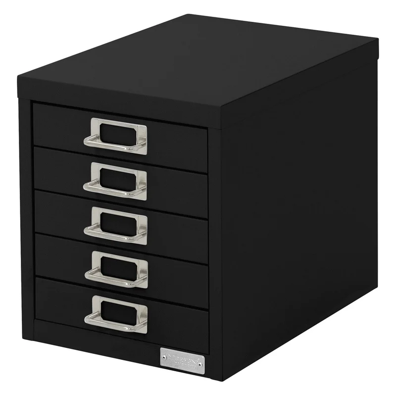 ML-Design | Aktenschrank mit 5 Schubladen 28x38x33 cm aus Metall, Büroschrank mit Etikettenhalter