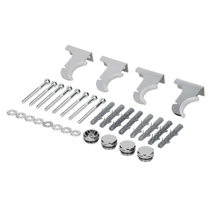 Universal Befestigungsmaterial für Heizkörper Komplettset Chrome LuxeBath