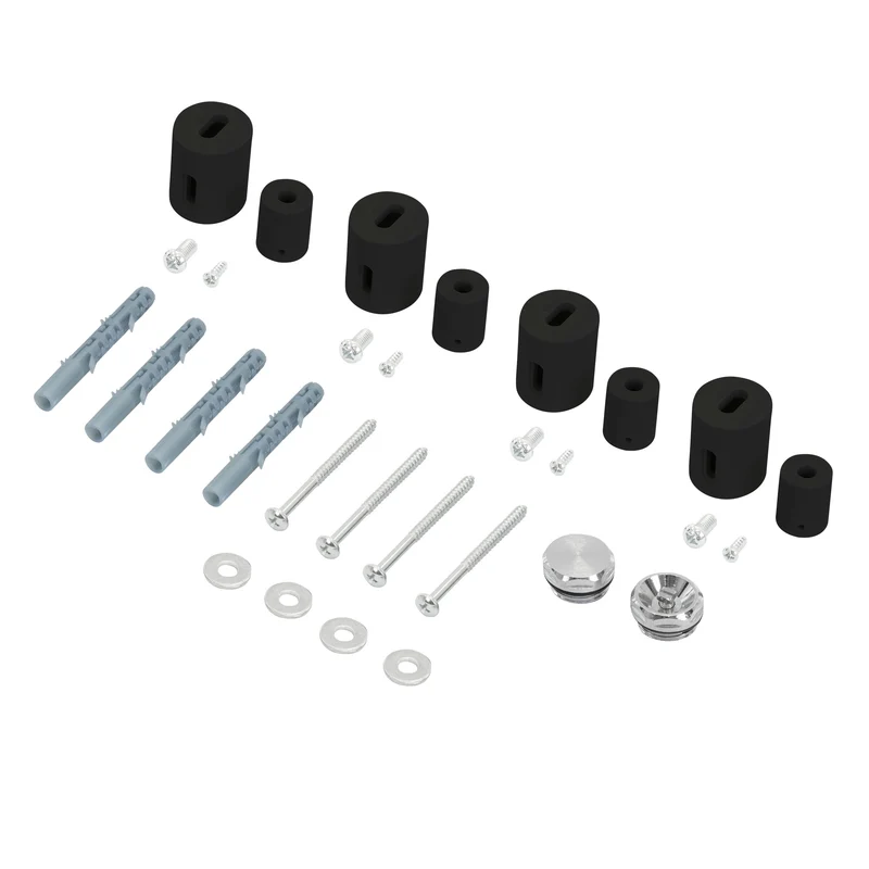Halterung für Designheizkörper Schwarz matt für gerade Modelle LuxeBath