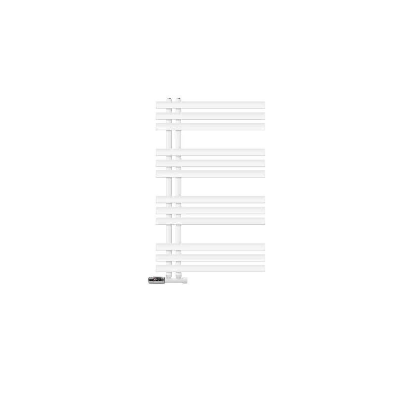 Badheizkörper Mittelanschluss 600x1000 mm Weiß mit Wand Anschlussgarnitur LuxeBath