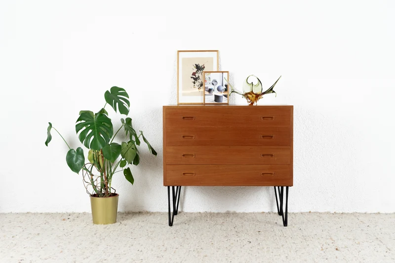 Vintage Kommode Schubladenkommode Sideboard Mid Century Danish Teak Holz