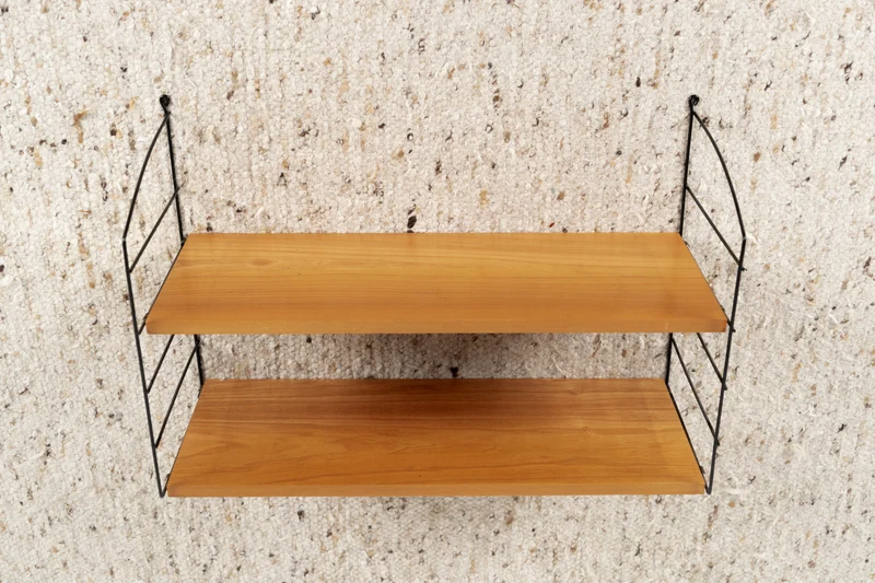 Stringregal Vintage Holz Metall Wandregal Bücher