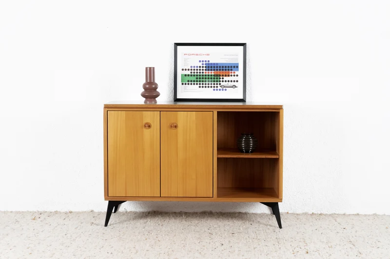 Vintage Sideboard Kommode Schrank Holz Regal