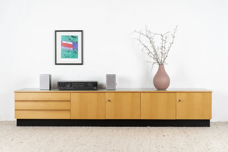 Vintage Sideboard TV Lowboard Kommode Schubladen Holz Mid Century