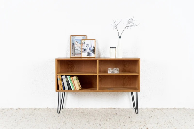 Vintage Regal Bücherregal Sideboard Holz Wk Möbel Eiche Patina