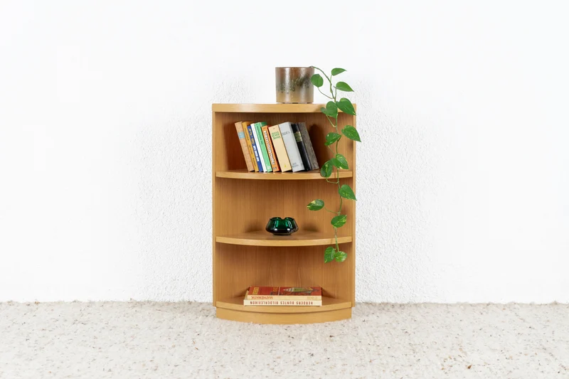 Vintage Kommode Eckschrank Bücherregal Eckregal Holz Blumentisch Ablage