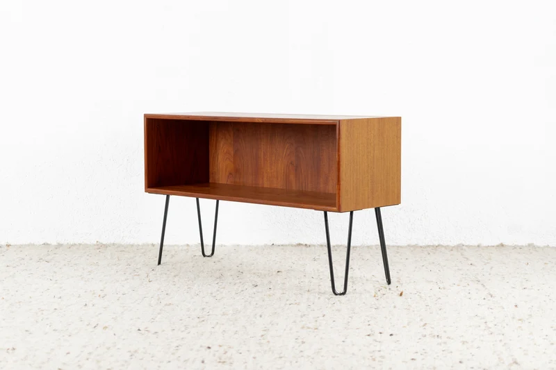 Vintage Regal Ablage Sideboard Holz Teak RT Möbel Bücherregal