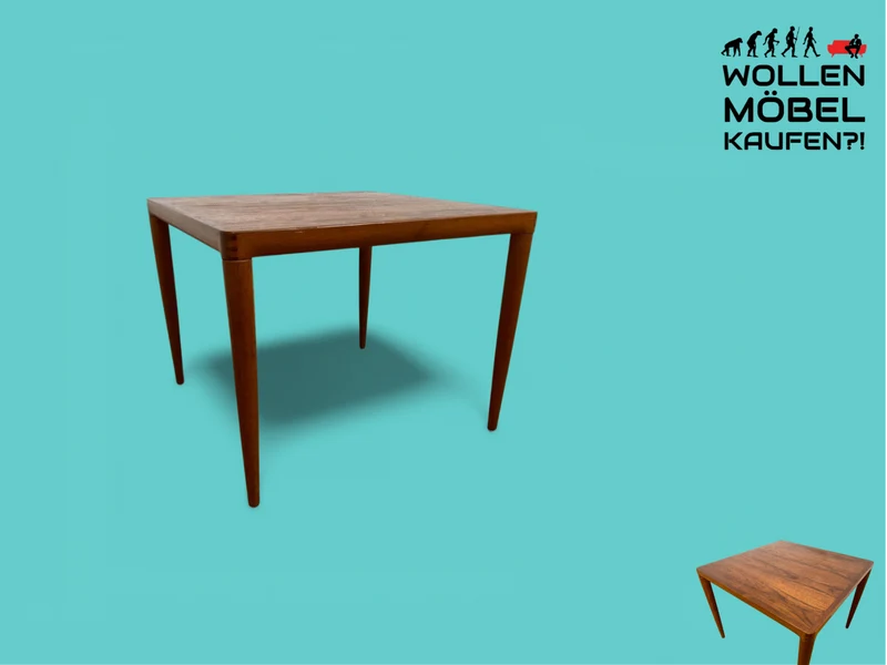 WMK Hochwertiger und sehr gut erhaltener skandinavischer Mid-Century Couchtisch aus massivem Teakholz