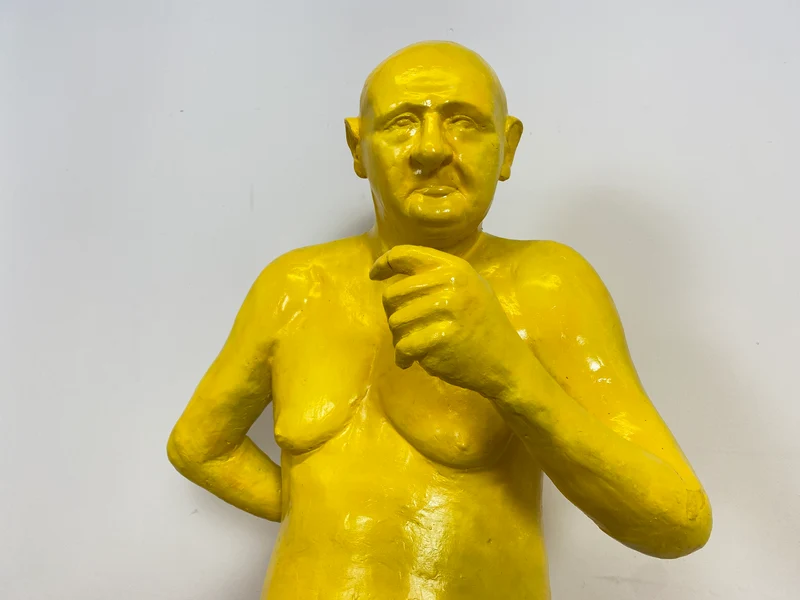 WMK Art # 1/2 Moderne Gipskunst in Lebensgröße - 2 ausdrucksstarke Skulpturen mit Charakter zwischen Pop und Nachdenklichkeit