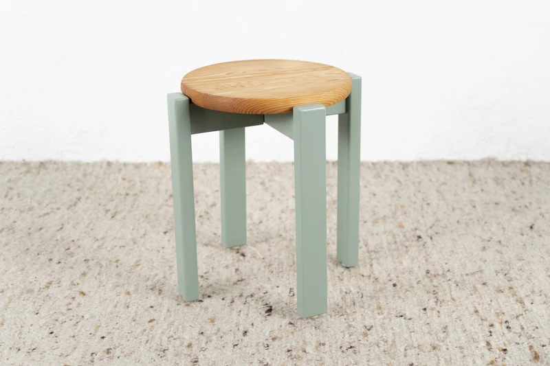 Vintage Hocker Blumentisch Holz