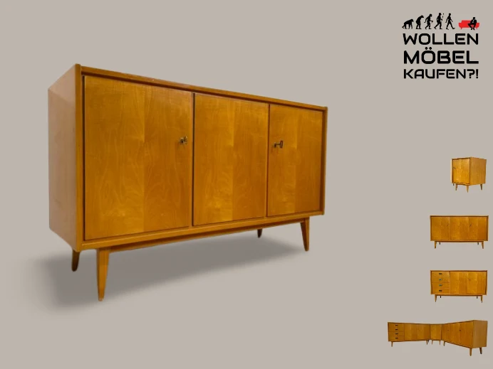 WMK I Versand 85€ I Stilvolles helles Mid-Century Sideboard aus 1965 von VEB Südthüringer Möbelwerken Themar