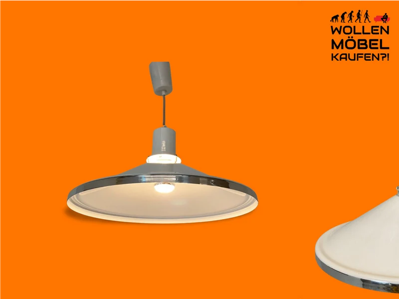 WMK Gut erhaltene skandinavische Designer Pendelleuchte Gustaf von alta design aus Aluminium und Chrom